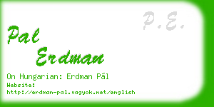 pal erdman business card